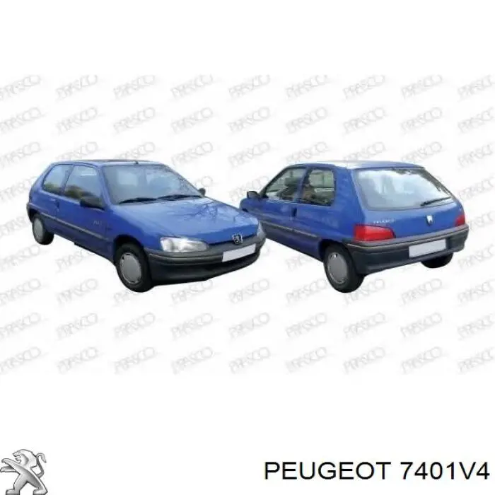 7401V4 Peugeot/Citroen parachoques delantero