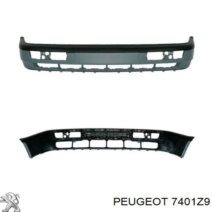 00007401RA Peugeot/Citroen Paragolpes delantero