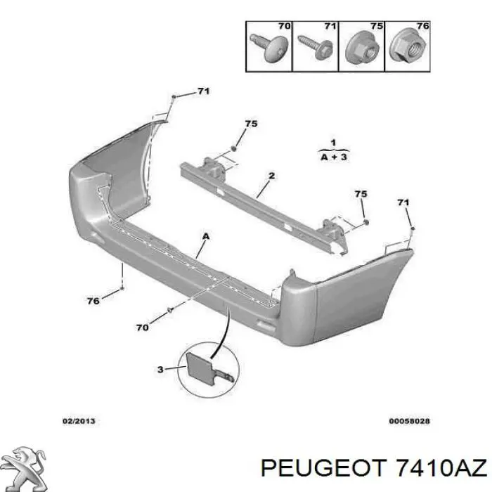 1400718478 Fiat/Alfa/Lancia parachoques trasero