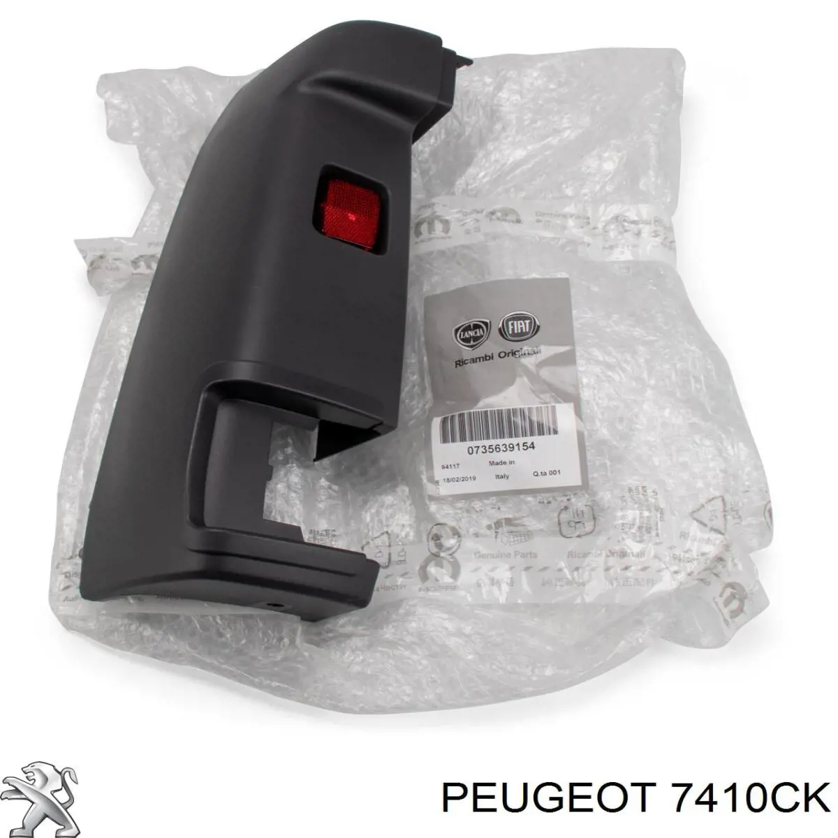 7410CK Peugeot/Citroen parachoques trasero, parte derecha