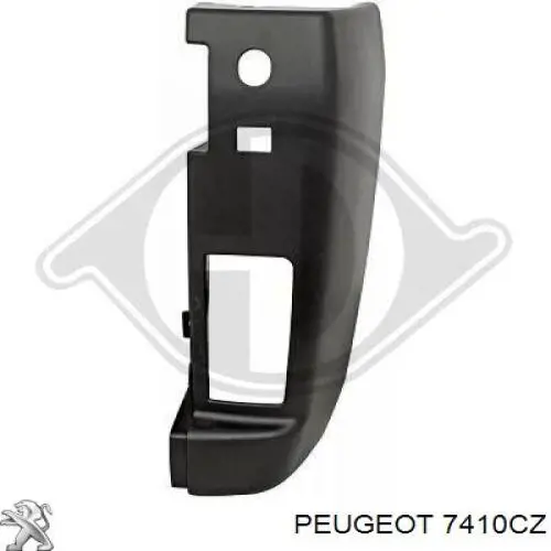 7410CZ Peugeot/Citroen parachoques trasero, parte derecha