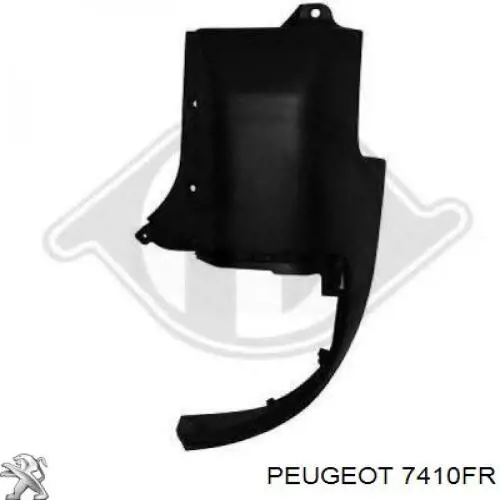 7410FR Peugeot/Citroen Paragolpes trasero, parte derecha