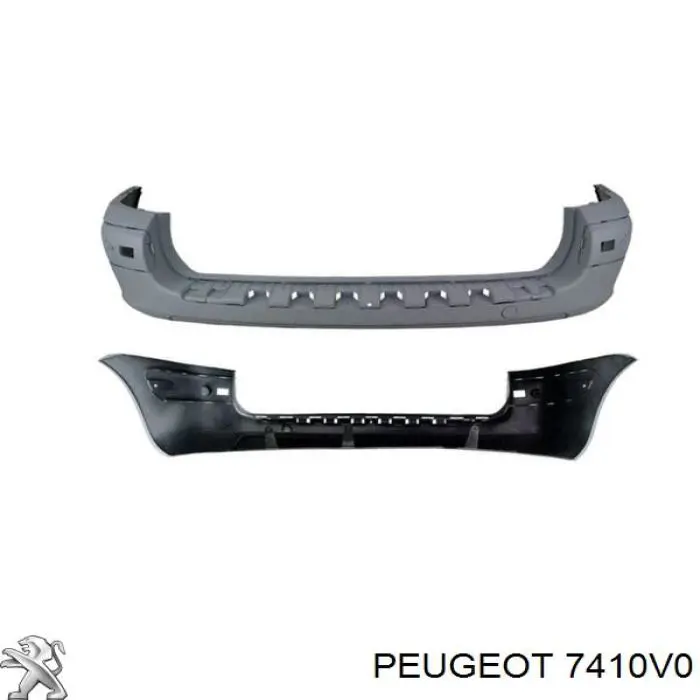 7410V0 Peugeot/Citroen parachoques trasero