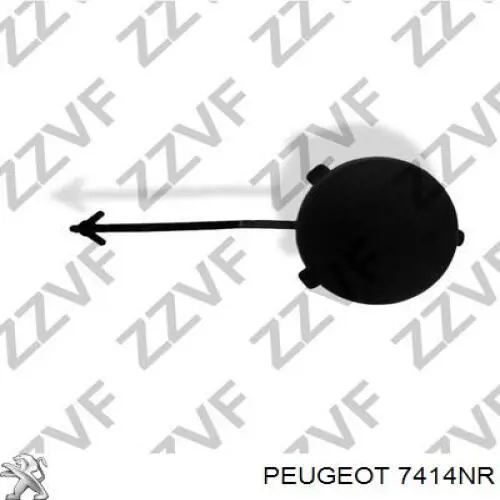 Cobertura de parachoques, enganche de remolque, delantera para Peugeot 307 (3A, 3C)