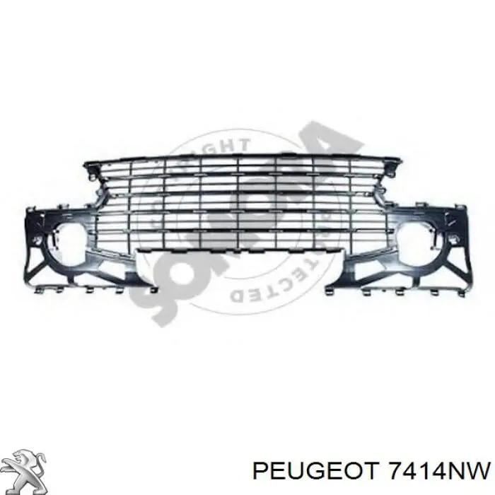7414NW Peugeot/Citroen rejilla de ventilación, parachoques delantero