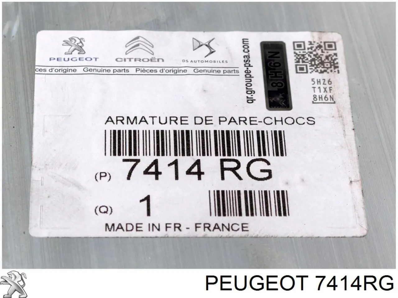 7414RG Peugeot/Citroen refuerzo parachoque delantero