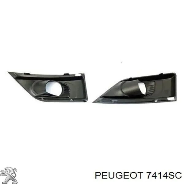 7414SC Peugeot/Citroen rejilla de ventilación, parachoques delantero