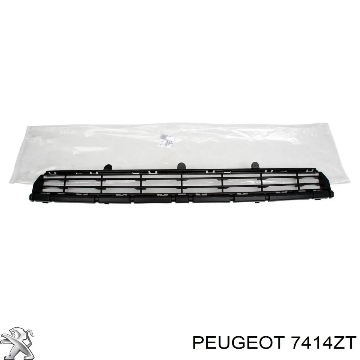 7414ZT Peugeot/Citroen rejilla de ventilación, parachoques delantero, superior