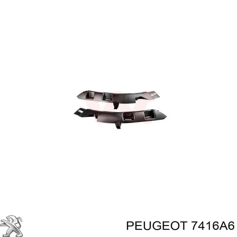 Kit de soportes/fijaciones del parachoques delantero 7416A6 Peugeot/Citroen