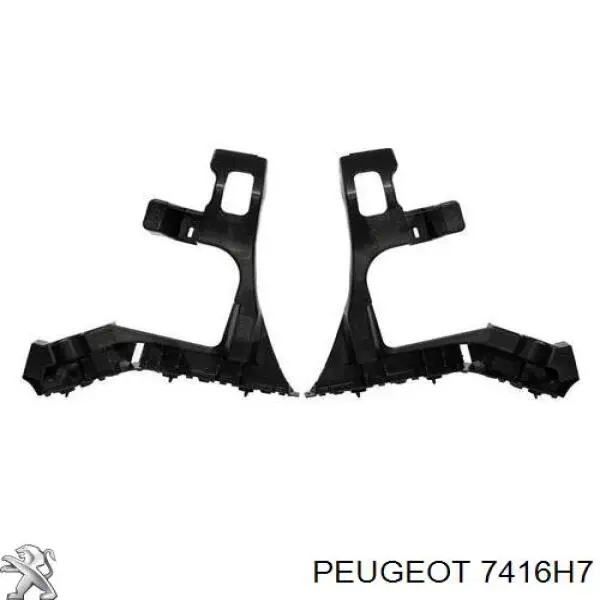 7416H7 Peugeot/Citroen Kit de soportes/fijaciones del parachoques trasero