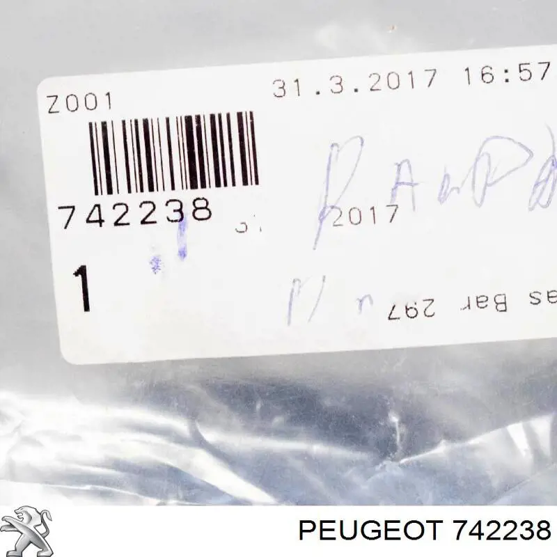 742238 Peugeot/Citroen Refuerzo parachoque delantero