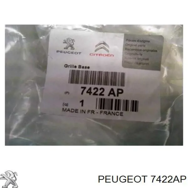 Rejilla delantera Peugeot/Citroen 7422AP precio, desde 114,07 EUR