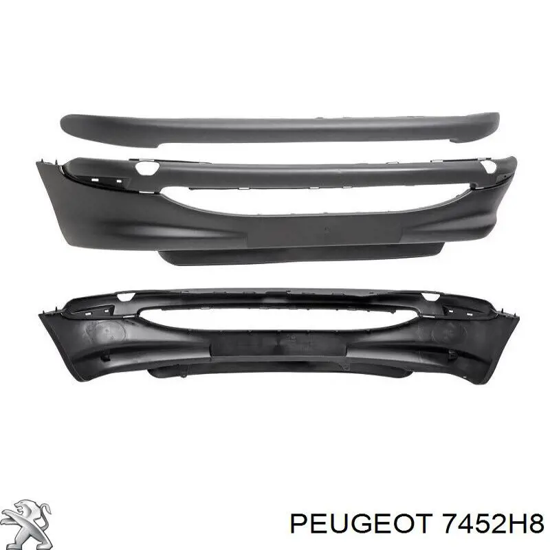 Listón embellecedor/protector, parachoques delantero para Peugeot 206  (2A/C) en Avtopro