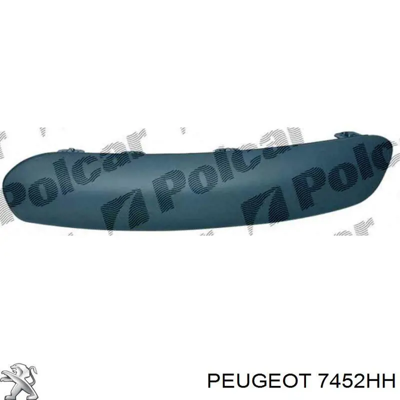 7452HH Peugeot/Citroen moldura de parachoques delantero izquierdo