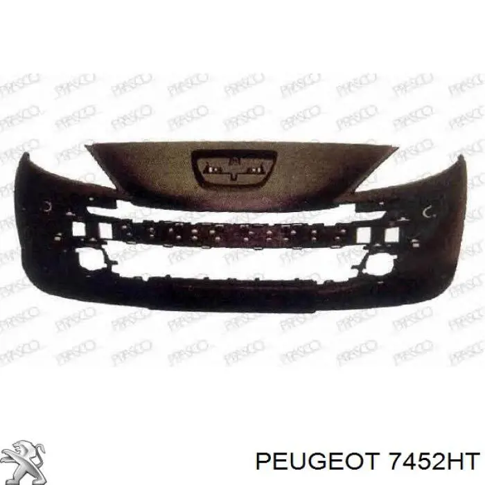 7452HR Peugeot/Citroen listón embellecedor/protector, parachoques delantero derecho