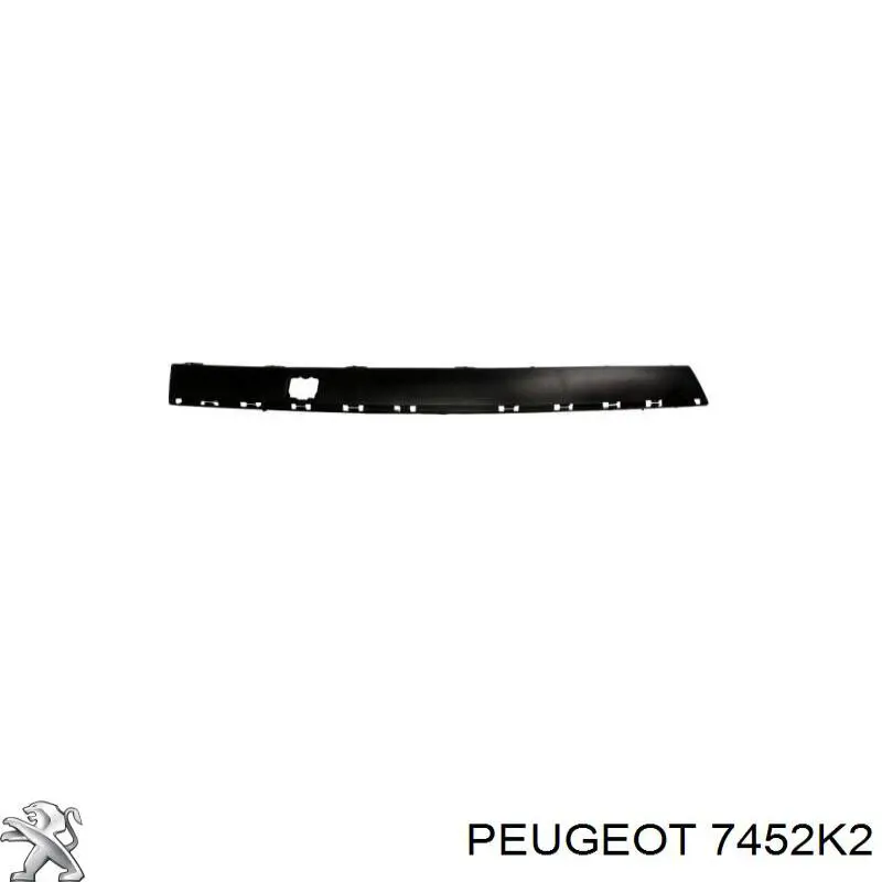 00007452K2 Peugeot/Citroen moldura de parachoques trasero izquierdo