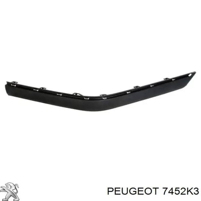 7452K3 Peugeot/Citroen moldura de parachoques trasero derecho