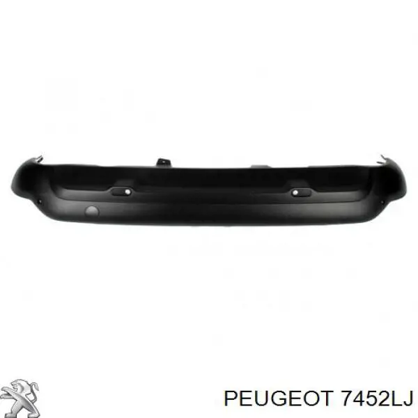 7452LJ Peugeot/Citroen moldura de parachoques trasero central