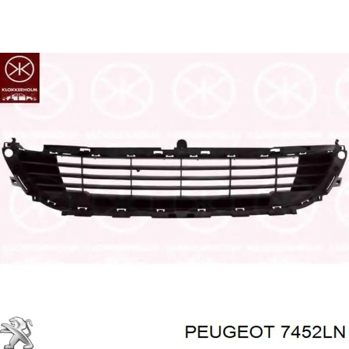 7452LN Peugeot/Citroen listón embellecedor/protector, parachoques trasero derecho