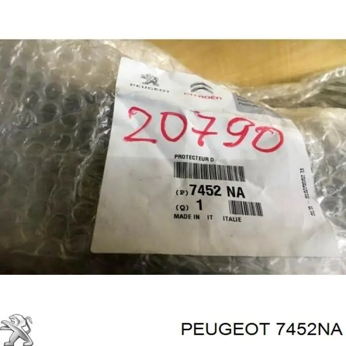 Comprar 7452NA Peugeot/Citroen Moldura derecha del parachoques delantero