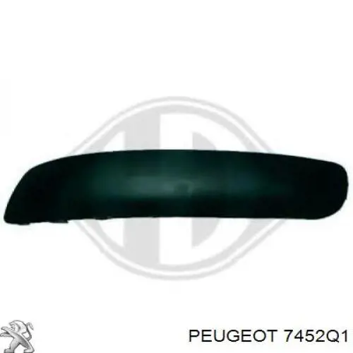 7452Q1 Peugeot/Citroen moldura de parachoques trasero derecho