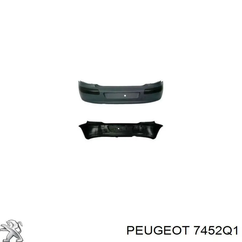 Moldura de parachoques trasero derecho Peugeot/Citroen 7452Q0 precio, desde 14,99 EUR