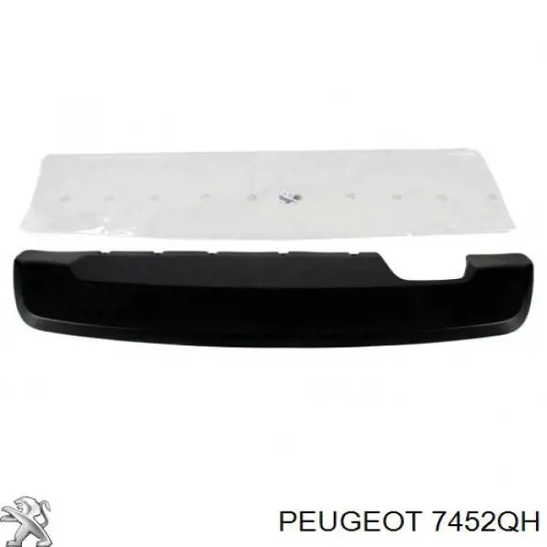 7452QH Peugeot/Citroen listón embellecedor/protector, parachoques delantero central