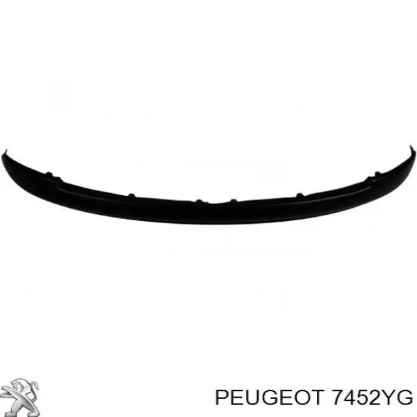 Listón embellecedor/protector, parachoques delantero para Peugeot 206 (T3E)