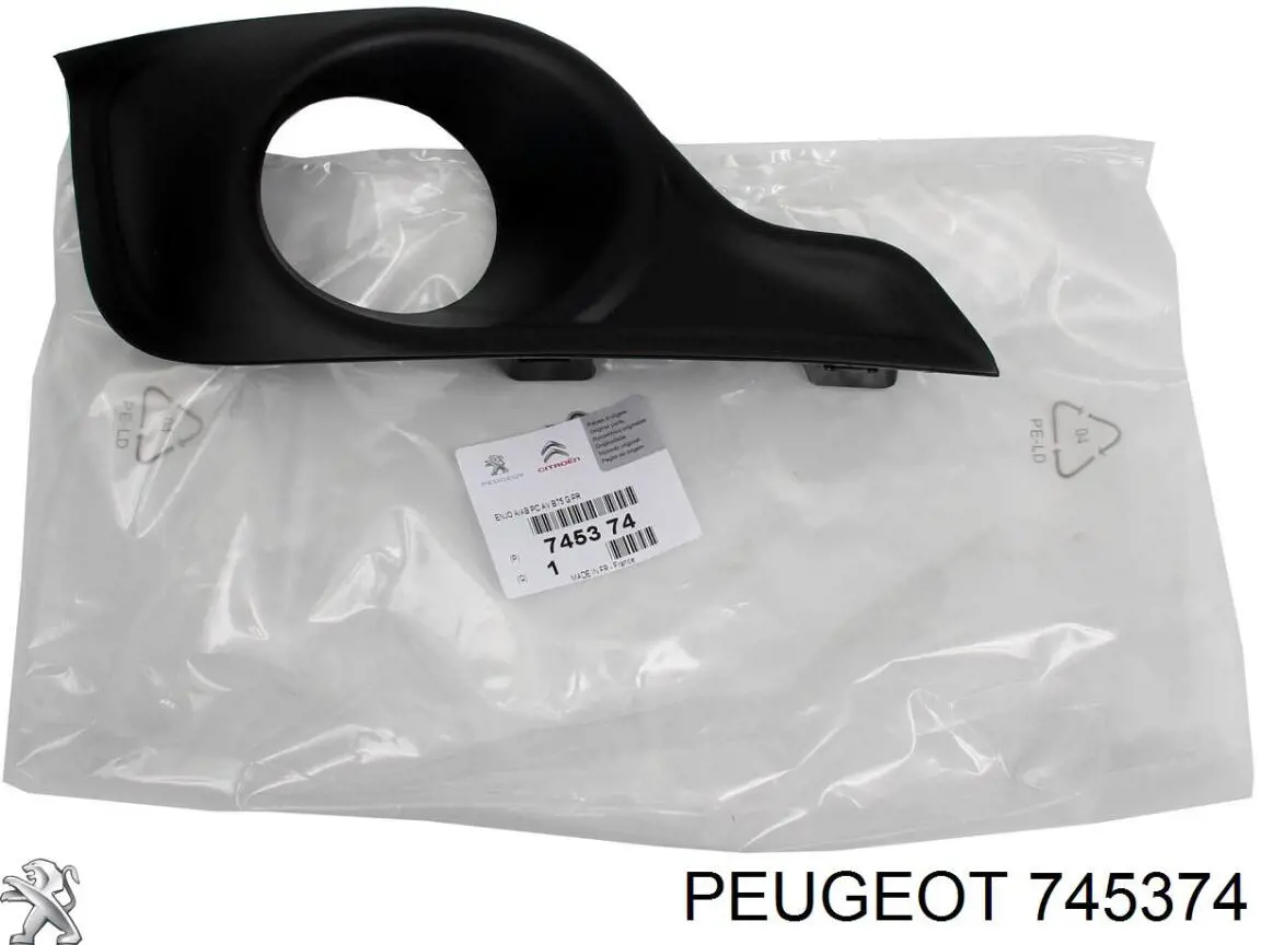 745374 Peugeot/Citroen Embellecedor de faro antiniebla izquierdo