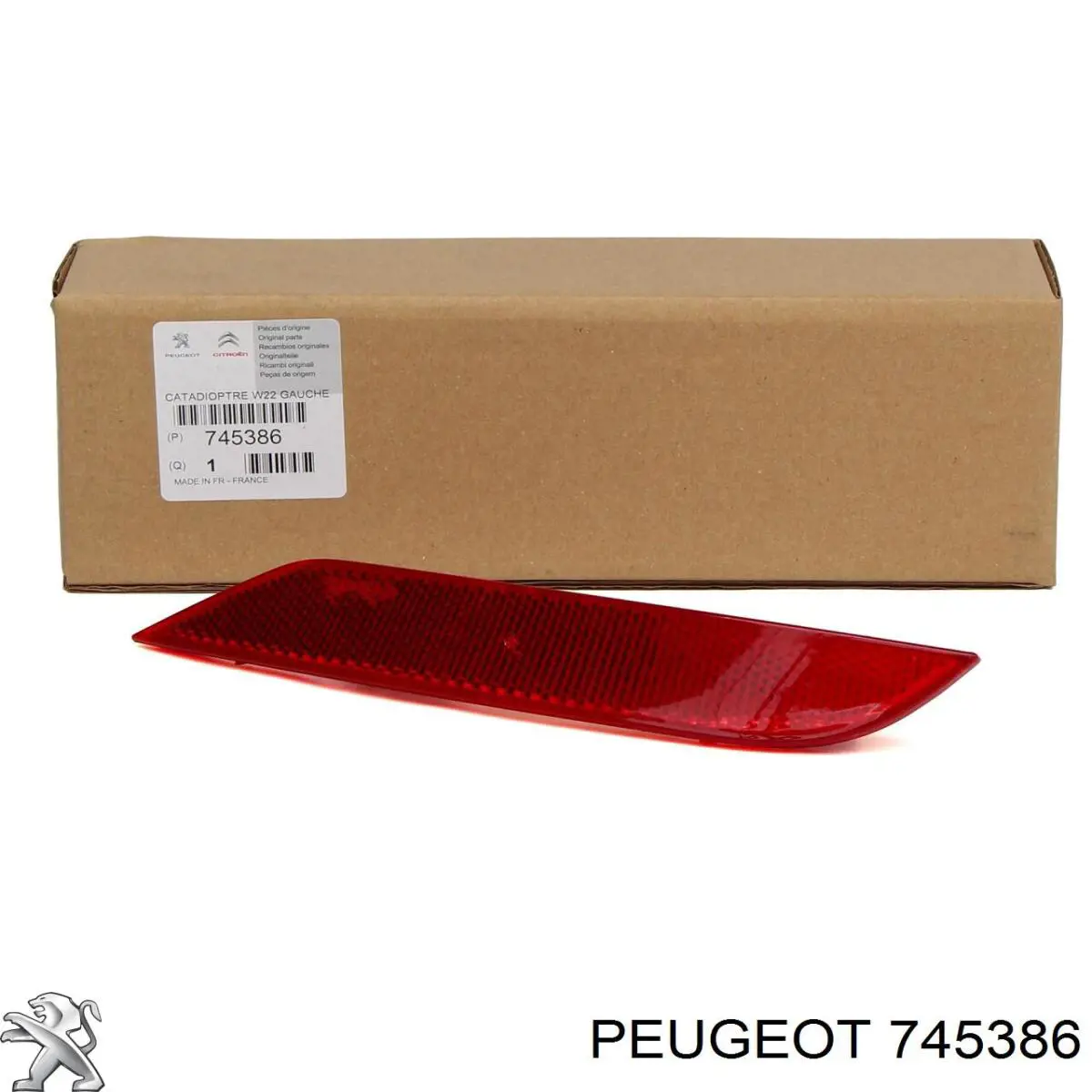745386 Peugeot/Citroen Reflector, trasero, izquierdo