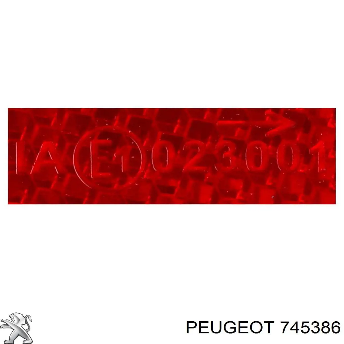 Reflector trasero izquierdo del parachoques 745386 Peugeot/Citroen