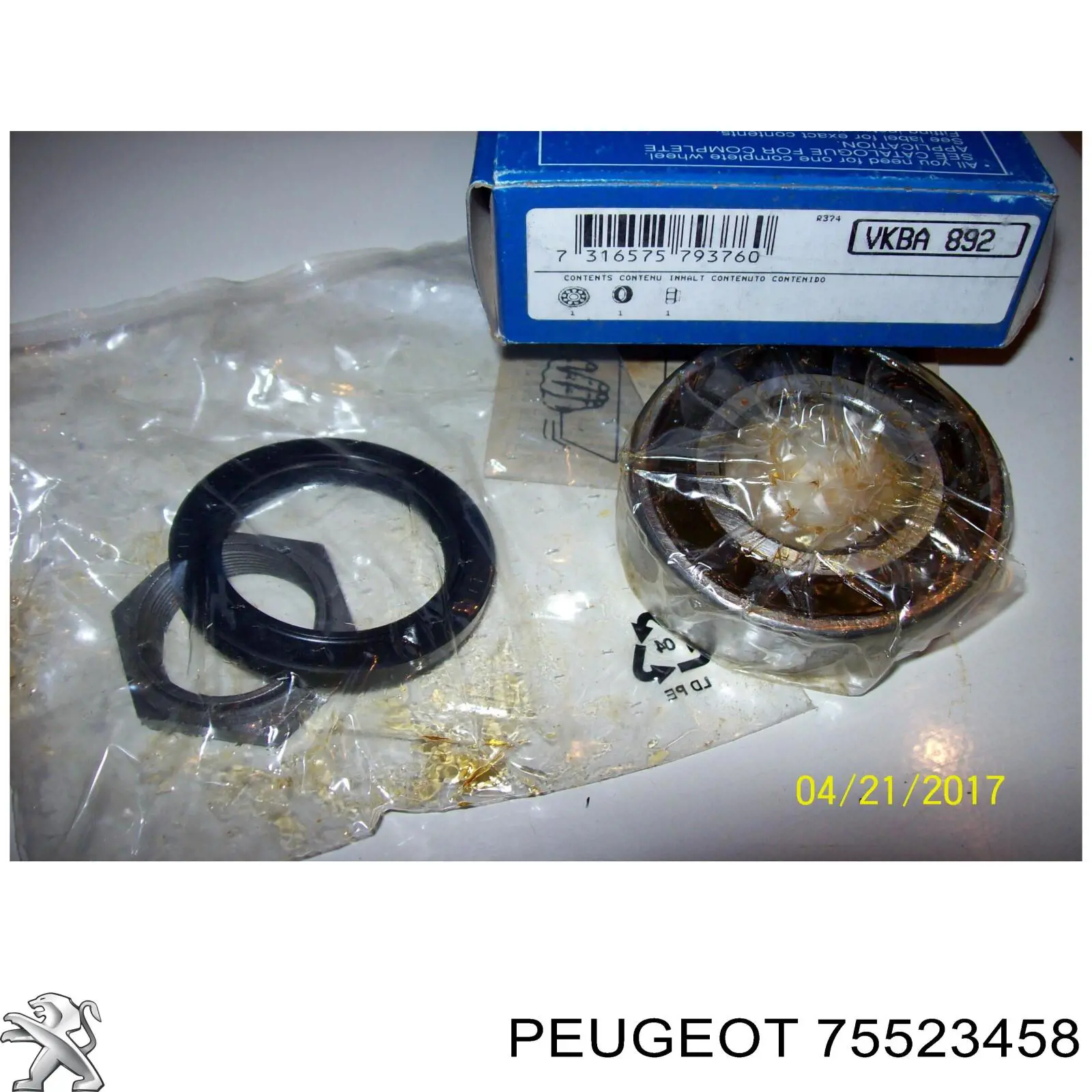 75523458 Peugeot/Citroen cojinete de rueda trasero