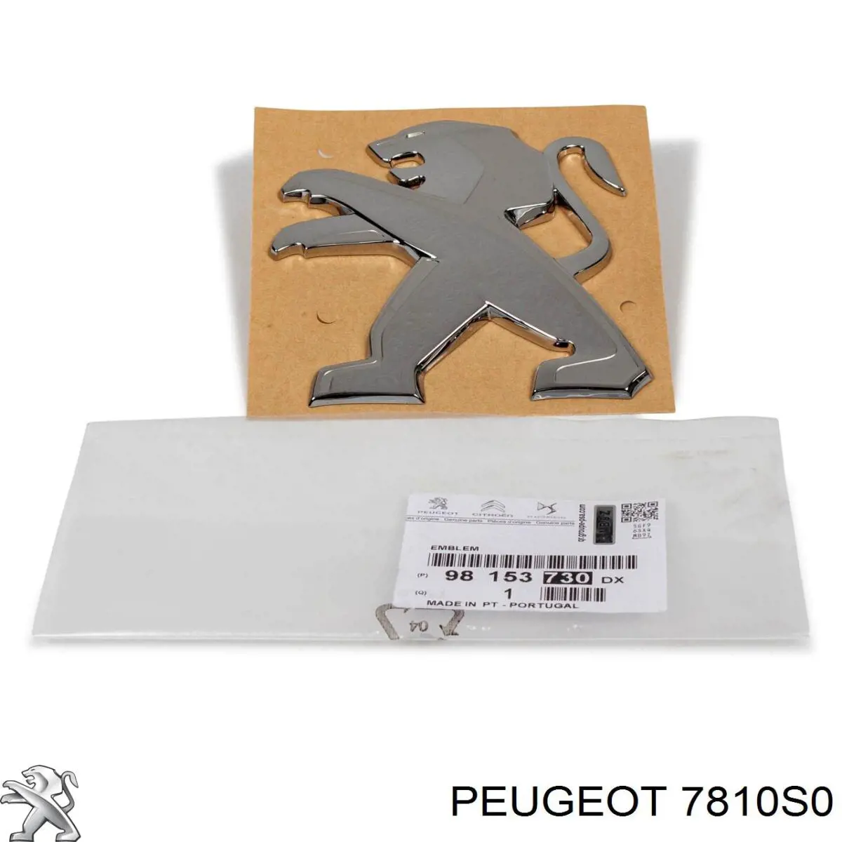 7810S0 Peugeot/Citroen emblema de tapa de maletero
