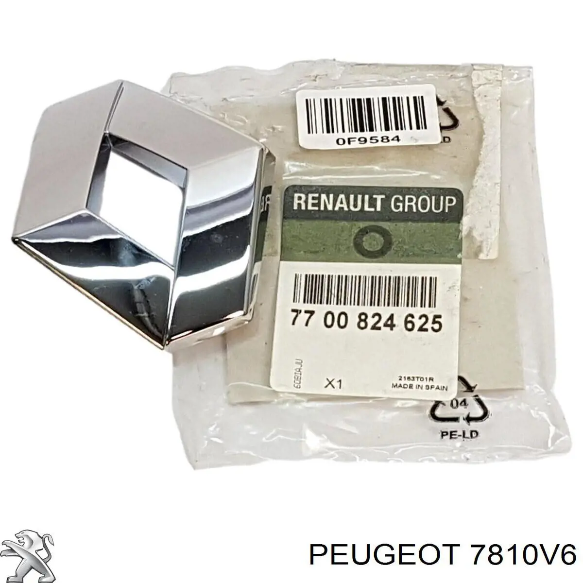 Emblema de la parrilla del radiador Peugeot/Citroen 7810V6 precio, desde 146,35 EUR