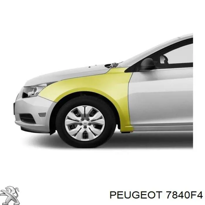 7840F4 Peugeot/Citroen guardabarros delantero izquierdo