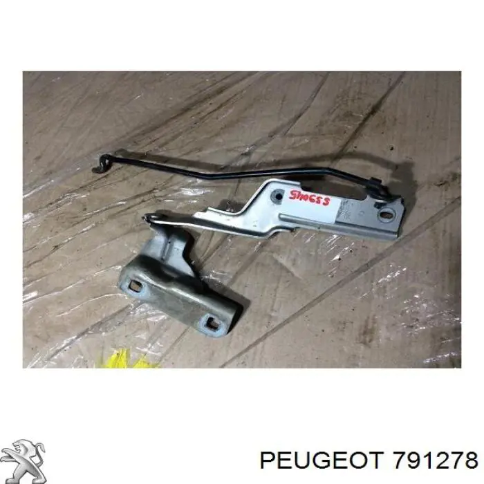 791278 Peugeot/Citroen bisagra, capó del motor izquierda