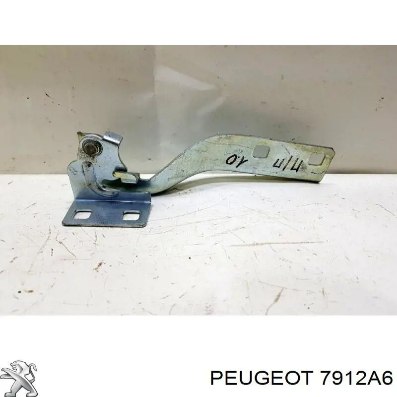 7912A6 Peugeot/Citroen bisagra, capó del motor derecha