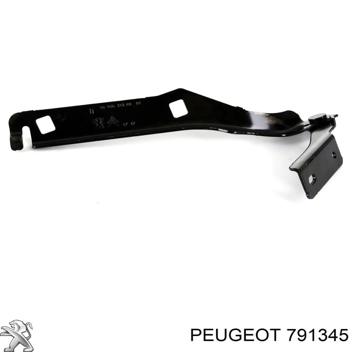 791345 Peugeot/Citroen bisagra, capó del motor derecha