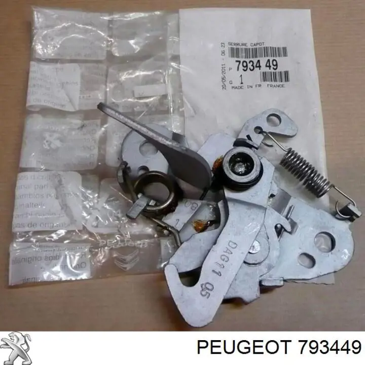 793449 Peugeot/Citroen cerradura del capó de motor