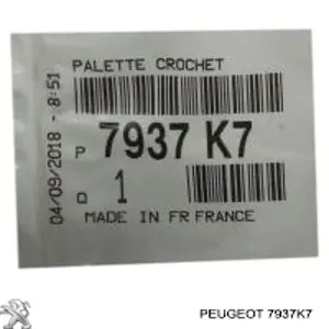 7937K7 Peugeot/Citroen Gancho soporte del capó