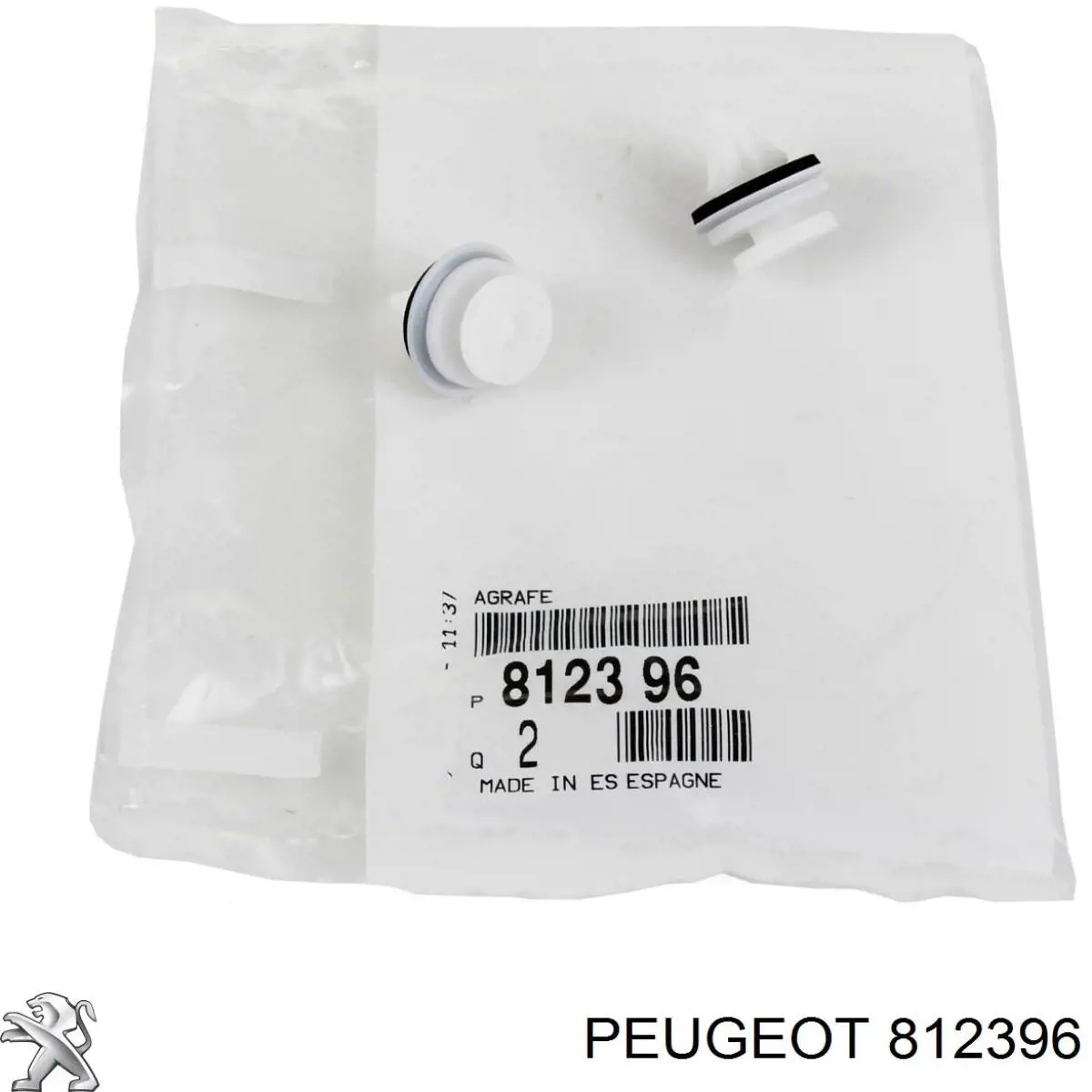 812396 Peugeot/Citroen clips de fijación de moldura de puerta