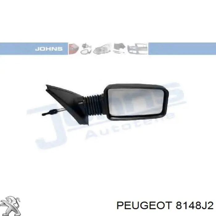 00008148P4 Peugeot/Citroen espejo retrovisor derecho