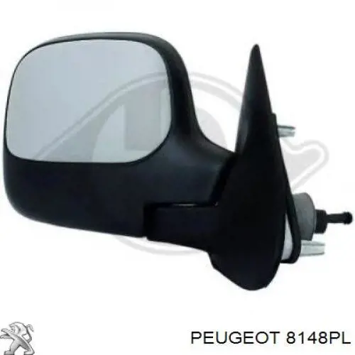 8148PL Peugeot/Citroen espejo retrovisor izquierdo