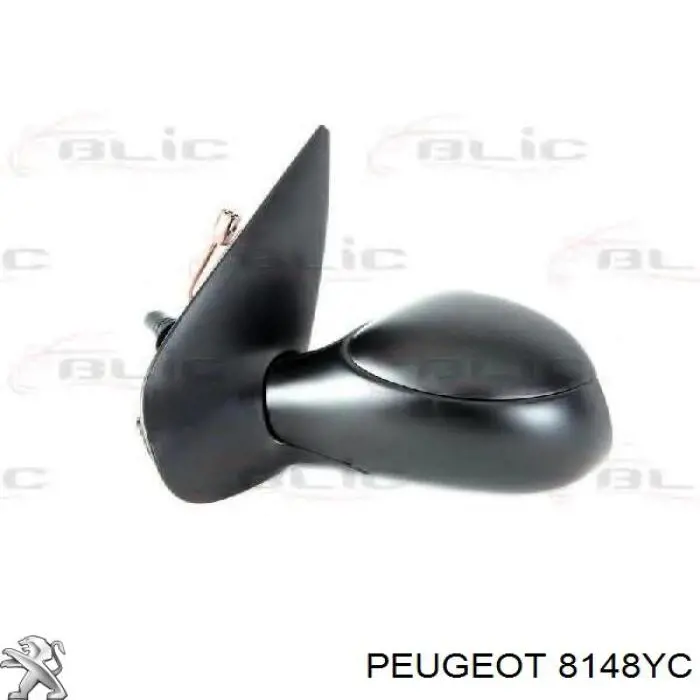 8148YC Peugeot/Citroen espejo retrovisor izquierdo