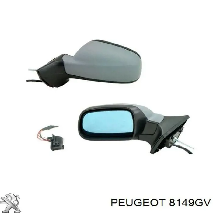 00008149GV Peugeot/Citroen espejo retrovisor izquierdo