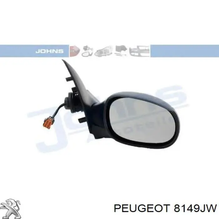 Espejo retrovisor derecho Peugeot/Citroen 8149JW precio, desde 72,77 EUR