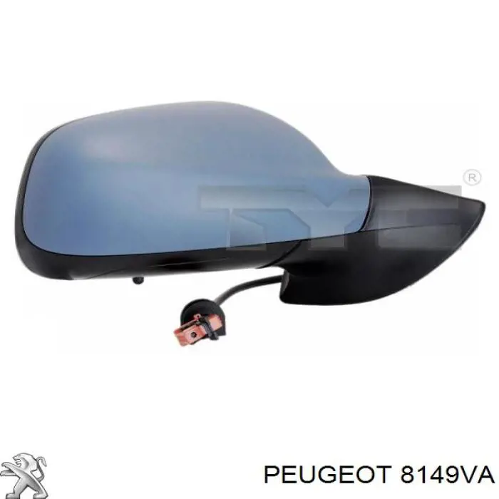 8149VA Peugeot/Citroen Espejo derecho
