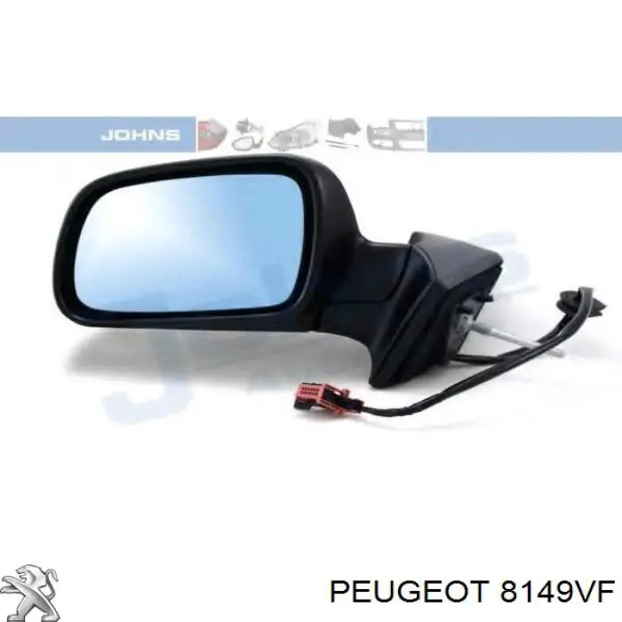 8149VF Peugeot/Citroen espejo retrovisor izquierdo