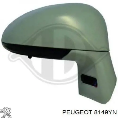 8149YN Peugeot/Citroen espejo retrovisor derecho