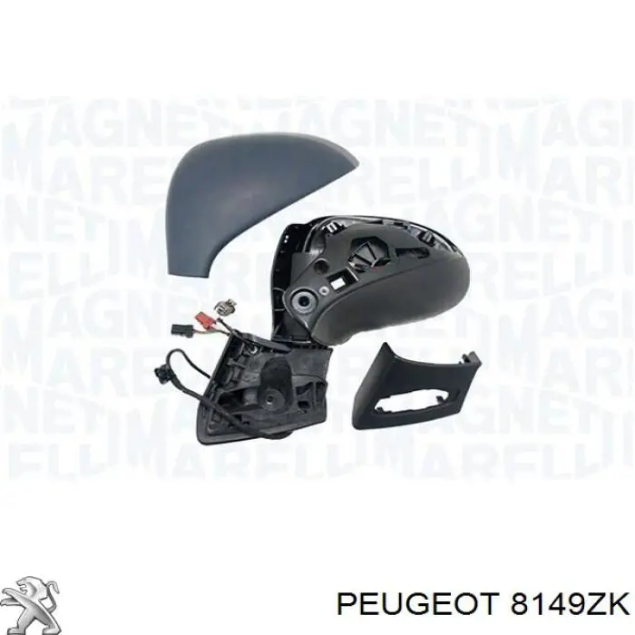 8149ZK Peugeot/Citroen espejo retrovisor derecho